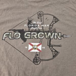 Flo Grown T Shirt XL Florida Graphic Gray Short Sleeve The Real Florida Man Tee